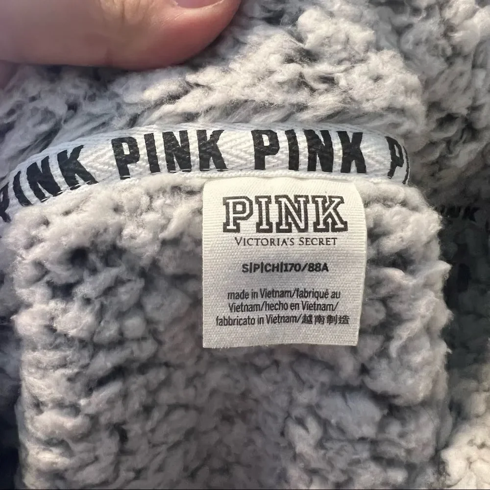 PINK Victorias Secret grey fuzzy